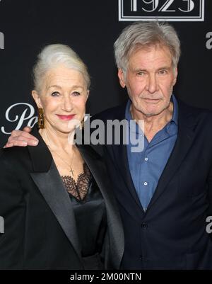 Los Angeles, États-Unis. 03rd décembre 2022. Helen Mirren, Harrison Ford à Los Angeles première de Paramount+'1923'”à la Légion américaine hollywoodienne à Los Angeles, CA, Etats-Unis sur 2 décembre 2022. Photo de Fati Sadou/ABACAPRESS.COM crédit: Abaca Press/Alamy Live News Banque D'Images