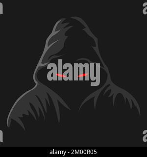 Hacker mystérieux silhouette vecteur graphique.EPS 10 Illustration de Vecteur