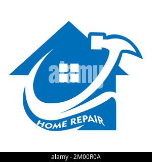 Home Repair logo Template Design, icône Outils. Réparation de panneau de maison.EPS10 Illustration de Vecteur