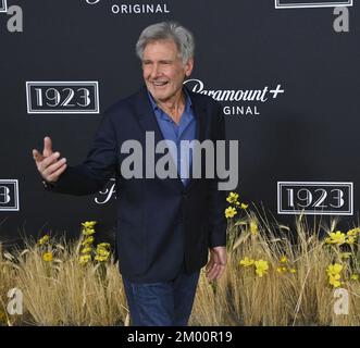 Los Angeles, États-Unis. 02nd décembre 2022. Harrison Ford, membre du casting, assiste à la première de la série télévisée WESTERN dramatique de Paramount '1923' au Hollywood American Legion Post 43 à Los Angeles vendredi, 2 décembre 2022. Scénario : les Hollandais sont confrontés à un nouvel ensemble de défis au début du siècle 20th, dont la montée de l'expansion occidentale, la prohibition et la Grande Dépression. Photo de Jim Ruymen/UPI crédit: UPI/Alay Live News Banque D'Images