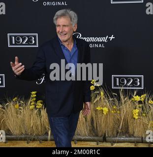 Los Angeles, États-Unis. 02nd décembre 2022. Harrison Ford, membre du casting, assiste à la première de la série télévisée WESTERN dramatique de Paramount '1923' au Hollywood American Legion Post 43 à Los Angeles vendredi, 2 décembre 2022. Scénario : les Hollandais sont confrontés à un nouvel ensemble de défis au début du siècle 20th, dont la montée de l'expansion occidentale, la prohibition et la Grande Dépression. Photo de Jim Ruymen/UPI crédit: UPI/Alay Live News Banque D'Images