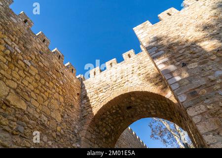 Les murs du château de Lagos dans l'Algarve, Portugal. Banque D'Images