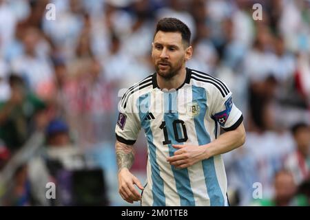 LUSAIL CITY, QATAR - NOVEMBRE 22 : Lionel Messi de l'Argentine en action pendant la coupe du monde de la FIFA Qatar 2022 Groupe C match entre l'Argentine et l'Arabie Saoudite au stade Lusail sur 22 novembre 2022 à Lusail City, Qatar. (Photo d'Amin Jalali/ATPImages) (JAMAI Amin / ATP / SPP) Banque D'Images