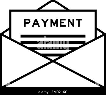 Enveloppe et lettre avec le mot paiement comme titre Illustration de Vecteur