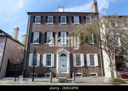 Vue sur la maison Heyward-Washington à Charleston, Caroline du Sud Banque D'Images