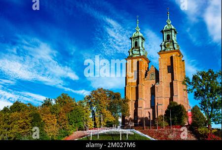 La cathédrale royale de Gniezno, Grande Pologne, Pologne Banque D'Images