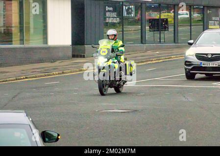 Scottish ambulance service mobile unité moto Banque D'Images