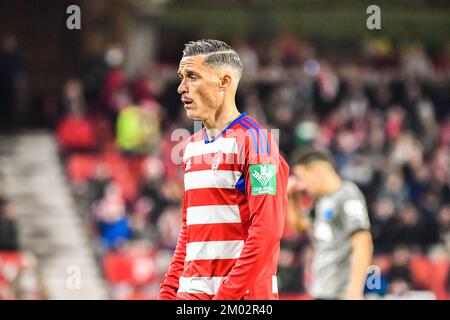 2 décembre 2022: GRENADE, ESPAGNE - DÉCEMBRE 2: José Callejon de Grenade CF se concentre pendant le match entre Grenade CF et Deportivo Alaves de la Liga Smartbank sur 2 décembre 2022 à Nuevo Los Carmenes à Grenade, Espagne. (Credit image: © Samuel Carreño/PX Imagens via ZUMA Press Wire) Banque D'Images