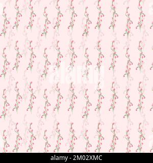 Motif Pâques sans couture avec tulipes roses aquarelle est parfait pour la conception de papier, tissus, emballages, souvenirs, textiles, éléments de cadeaux Banque D'Images