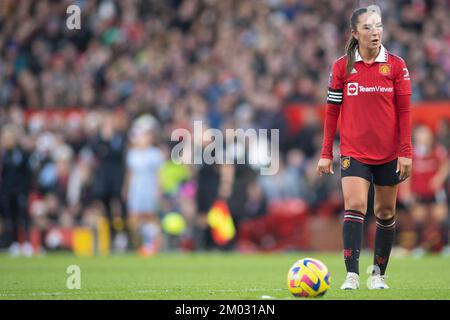 Manchester, Royaume-Uni. 03rd décembre 2022. Old Trafford, Manchester, Lancashire, 3rd décembre 2022. Manchester Utd Women vs Aston Villa Women in the Barclays WomenÕs Super League Katie Zelem of Manchester Utd Women Credit: Touchlinepics/Alay Live News Banque D'Images