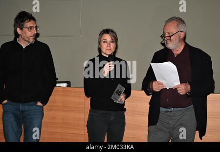 Torinoi, Italie Festival du film de Turin édition 40th cérémonie de remise des prix Photocall en photo:LOLA Quivoron, directrice DU RODÉO, recueille Giogia Fassiano of Wonder Pictures Productions Prix spécial du jury Concours International de longs métrages Banque D'Images