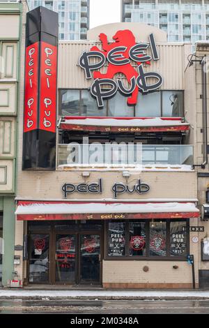 Peel Pub au centre-ville de Montréal, Québec, Canada Banque D'Images