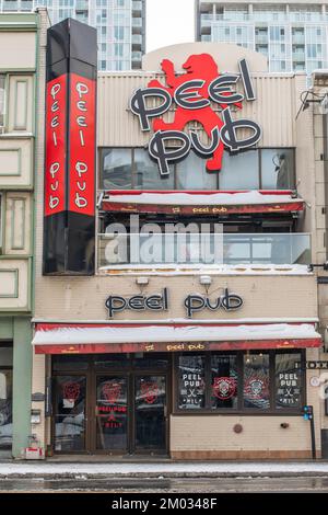 Peel Pub au centre-ville de Montréal, Québec, Canada Banque D'Images