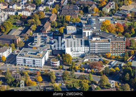 Luftbild, St. Josef Krankenhaus, Moers, Ruhrgebiet, Nordrhein-Westfalen, Allemagne, DE, Europa, Gesundheitswesen, Hôpital, Klinik, Klinikum, Kranke Banque D'Images