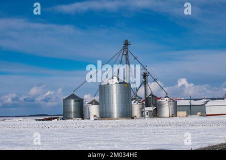 Silos à Saint-Guillaume, Québec, Canada Banque D'Images