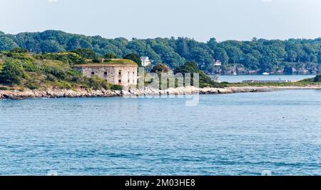 Fort Gorges sur l'île Hog à Portland Maine Banque D'Images