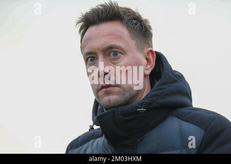 Nailsworth, Royaume-Uni. 03rd décembre 2022. Ian Burchnall responsable de Forest Green Rovers pendant le match Sky Bet League 1 Forest Green Rovers vs Cambridge United à New Lawn, Nailsworth, Royaume-Uni, 3rd décembre 2022 (photo de Gareth Evans/News Images) à Nailsworth, Royaume-Uni le 12/3/2022. (Photo de Gareth Evans/News Images/Sipa USA) Credit: SIPA USA/Alay Live News Banque D'Images