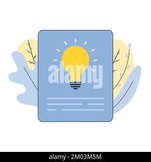 Suggestion d'aide sous forme de badge d'icône de conseils rapides. Icône de note de conseils des meilleurs conseils. Astuces pédagogiques sur les ampoules d'idée. Style dessin animé plat. Illustration vectorielle Illustration de Vecteur