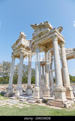 Le Tetrapylon unique d'Aphrodisias Banque D'Images