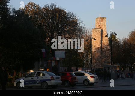 Citerne Basilique (turc: Yerebatan Sarnici) à la place Sultanahmet à Istanbul, Turquie. Banque D'Images