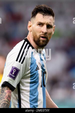 Al Rayyan, Qatar. 03rd décembre 2022. Lionel Messi de l'Argentine pendant la coupe du monde de la FIFA 2022, Round de 16 match de football entre l'Argentine et l'Australie sur 3 décembre 2022 au stade Ahmad Bin Ali à Al Rayyan, Qatar - photo Jean Catuffe/DPPI crédit: DPPI Media/Alay Live News Banque D'Images