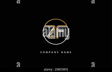 ZF,FZ lettres abstraites logo Monogramme Illustration de Vecteur