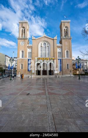 Cathédrale de l'Annonciation, Eglise orthodoxe grecque, Athènes, Grèce, Europe Banque D'Images