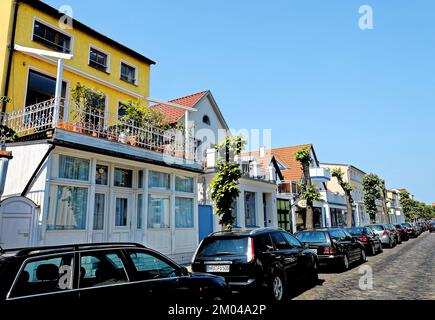 Vue sur la ville pittoresque de Warnemunde une station balnéaire dans le quartier de Rostock situé sur la mer Baltique dans le nord-est de l'Allemagne - 6th de Ma Banque D'Images