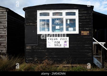 Panneau de vente de poisson frais Orford Suffolk UK Banque D'Images