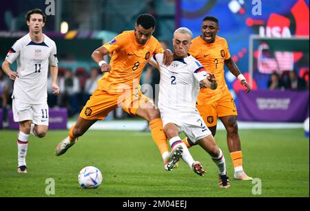 Coupe du monde de football 2022, Qatar, Stade international de Khalifa, pays-Bas contre États-Unis ; Banque D'Images