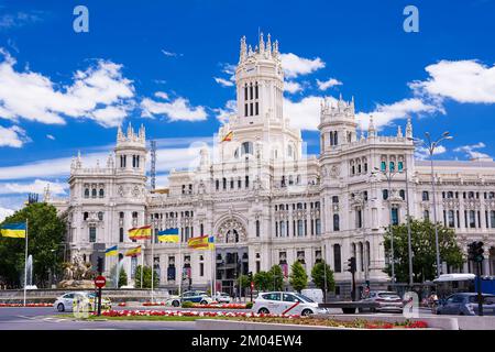 Madrid, Espagne - 20 juin 2022: Bâtiment de communication sur la place Cibeles à Madrid Banque D'Images