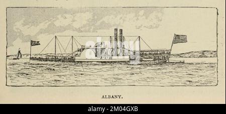 Albany de l'article Steamboats de la rivière Hudson par Samuel Waraa-Stanton. Du magazine Engineering CONSACRÉ AU PROGRÈS INDUSTRIEL Volume VIII octobre à mars 1895 NEW YORK The Engineering Magazine Co Banque D'Images