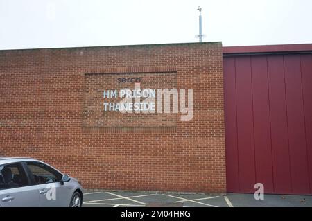 04/12/2022 HMP Thameside, vue générale extérieur . HMP Thameside est une prison de réinstallation de catégorie B dans la région de Thamesmead du Royal Borough de Greenwich, dans le sud-est de Londres Banque D'Images