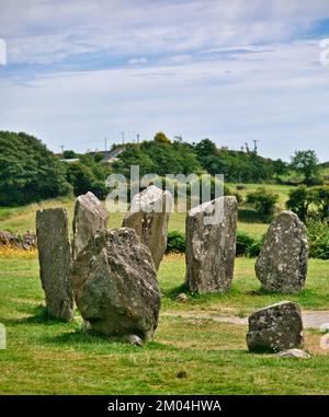 Drombeg Stone Circle site mégalithique près de Glandore, Comté de Cork, Irlande Banque D'Images