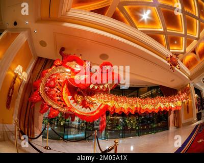 Macao, 9 2013 FÉVRIER - vue intérieure du casino Wynn Banque D'Images