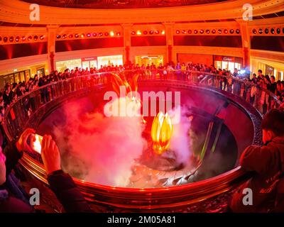 Macao, 9 2013 FÉVRIER - vue intérieure du casino Wynn Banque D'Images