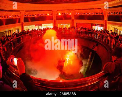 Macao, 9 2013 FÉVRIER - vue intérieure du casino Wynn Banque D'Images