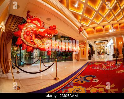 Macao, 9 2013 FÉVRIER - vue intérieure du casino Wynn Banque D'Images