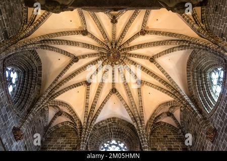 Détail architectural de la chapelle du Saint Chalice, située à l'intérieur de la cathédrale de Valence, dans le centre historique de la ville Banque D'Images