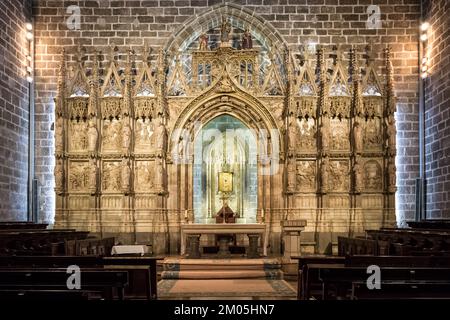 Détail architectural de la chapelle du Saint Chalice, située à l'intérieur de la cathédrale de Valence, dans le centre historique de la ville Banque D'Images