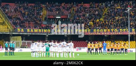 Benevento, Campanie, Italie. 4th décembre 2022. Pendant le match de football italien série B FC Benevento vs FC Palermo sur 04 décembre 2022 au stade Ciro Vigorito à Benevento.in photo: (Credit image: © Fabio Sasso/ZUMA Press Wire) Banque D'Images