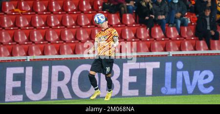 Benevento, Campanie, Italie. 4th décembre 2022. Pendant le match de football italien de la série B FC Benevento vs FC Palermo sur 04 décembre 2022 au stade Ciro Vigorito à Benevento.in photo: .Diego Farias de Benevento calcio (image de crédit: © Fabio Sasso/ZUMA Press Wire) Banque D'Images