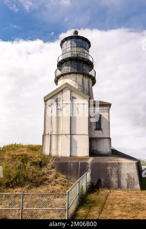 Ilawaco, WA USA - 14 septembre 2022 : phare de Cape Disapointment Banque D'Images