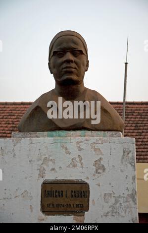 Statue du Cabral d'Amilcar, Bafata, région de Bafata, Guinée-Bissau Banque D'Images