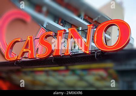 Enseigne Casino Neon. Banque D'Images