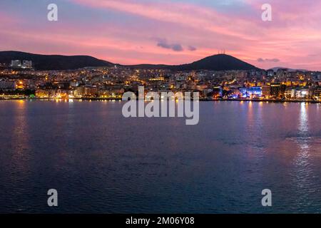 Port de Kusadasi en Turquie à Sunrise Banque D'Images