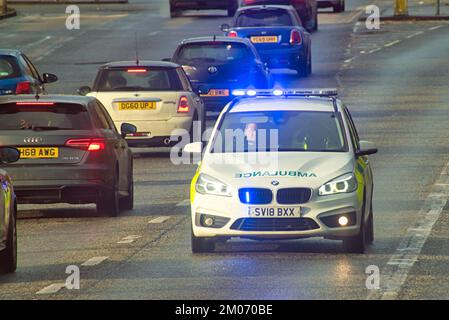 Voiture mobile Scottish ambulance service Banque D'Images