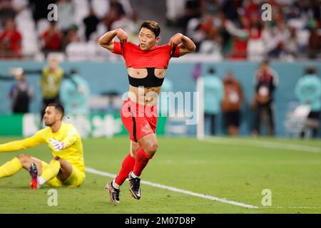 Al-Rayyan, Qatar. 2nd décembre 2022. HWANG Heechan (KOR), 2 décembre 2022 - football : coupe du monde de la FIFA Qatar 2022 Groupe H match entre la Corée du Sud 2-1 Portugal au stade de la ville d'éducation à Al-Rayyan, Qatar. Credit: AFLO/Alay Live News Banque D'Images