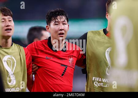 Al-Rayyan, Qatar. 2nd décembre 2022. SON Heungmin (KOR), 2 décembre 2022 - football : coupe du monde de la FIFA Qatar 2022 Groupe H match entre la Corée du Sud 2-1 Portugal au stade de la ville d'éducation à Al-Rayyan, Qatar. Credit: AFLO/Alay Live News Banque D'Images