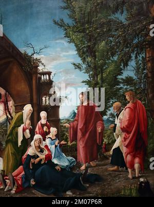 Christ prend congé de sa mère par le peintre allemand de la Renaissance Albrecht Altdorfer à la National Gallery, Londres, Royaume-Uni Banque D'Images